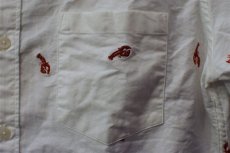 画像4: J.Crew (ジェイクルー) S/S Crayfish Oxford Slim Shirts White 総柄 オックスフォード スリム シャツ (4)