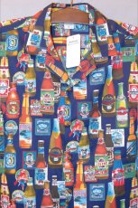 画像1: Pacific legend Aloha Shirts Beer Allover Navy パシフィック レジェンド アロハシャツ ビール (1)