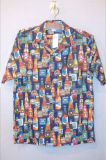 画像3: Pacific legend Aloha Shirts Beer Allover Navy パシフィック レジェンド アロハシャツ ビール (3)