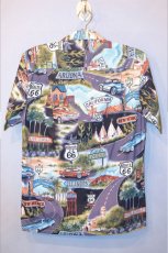 画像3: Pacific legend Aloha Shirts Road Allover Navy パシフィック レジェンド アロハシャツ ロード 半袖 (3)