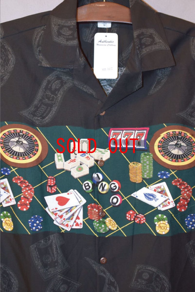 画像2: Pacific legend Aloha Shirts Casino Black パシフィック レジェンド アロハシャツ カジノ ブラック (2)