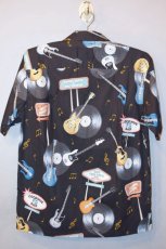 画像4: Pacific legend Aloha Shirts Music Allover Black パシフィック レジェンド アロハシャツ ミュージック ブラック  (4)