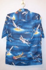 画像3: Pacific legend Aloha Shirts Fighter Blue パシフィック レジェンド アロハシャツ 戦闘機 ブルー (3)