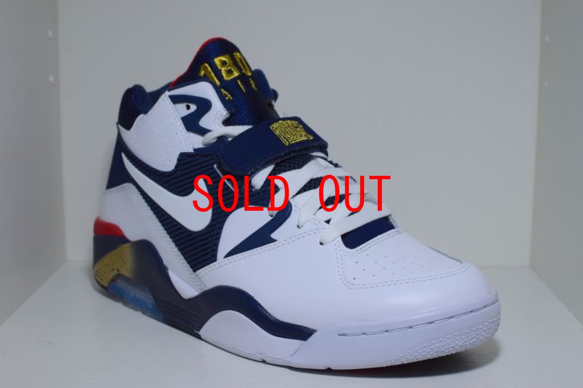 画像2: Nike(ナイキ) Air Force 180 Olympic White Mid Navy Metallic Gold 16 (2)