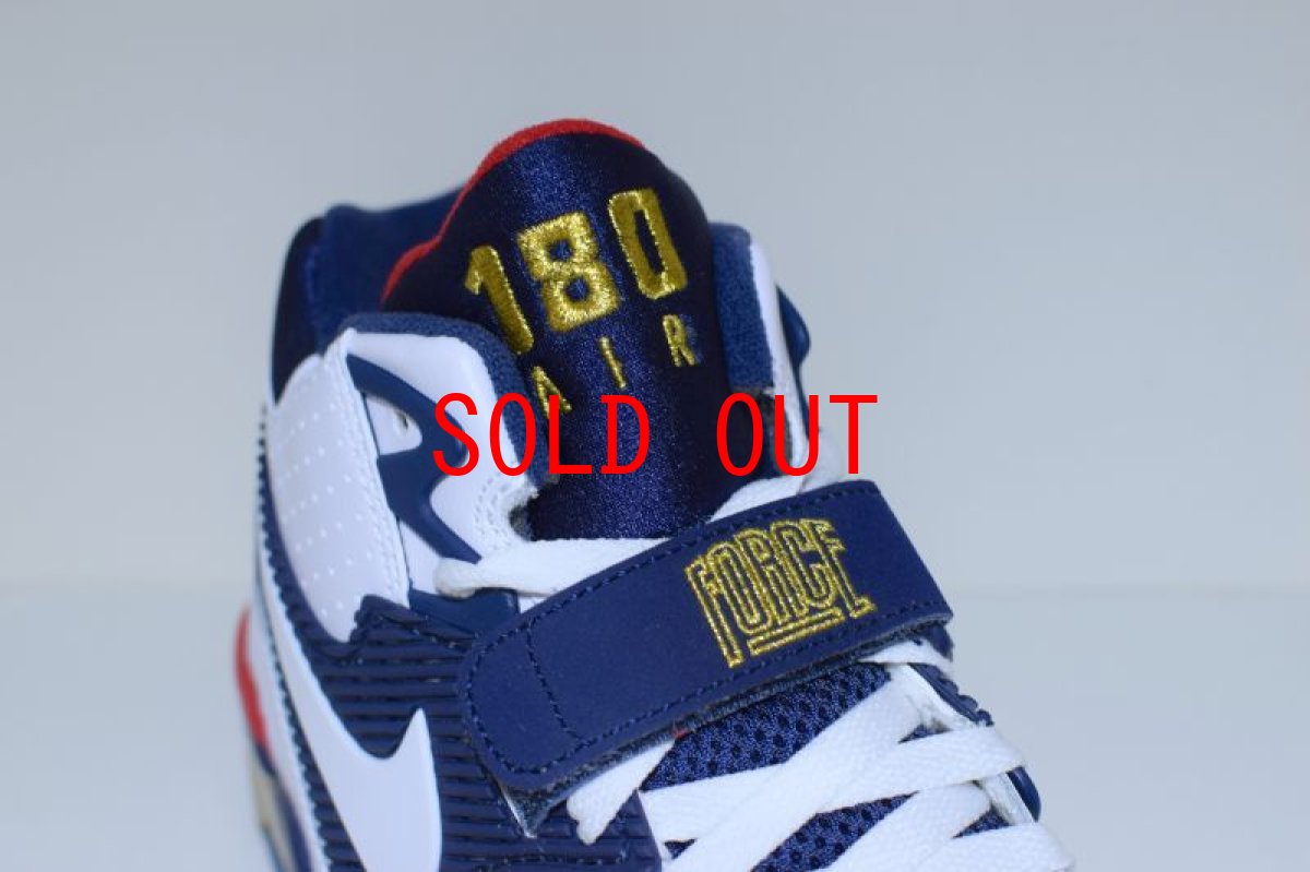 画像4: Nike(ナイキ) Air Force 180 Olympic White Mid Navy Metallic Gold 16 (4)