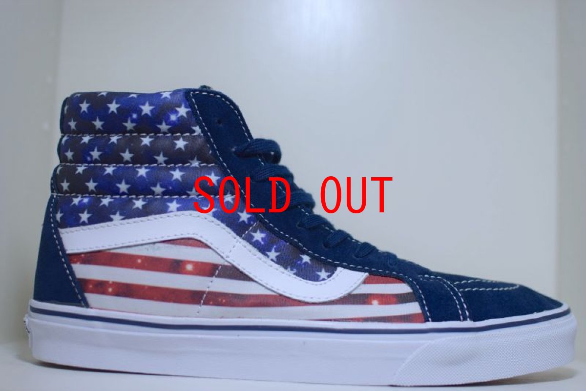 画像1: Vans(バンズ) SK 8 Hi Reissue Americana Dress Blues True White USA Flag 国旗 Skate Sk8 (1)