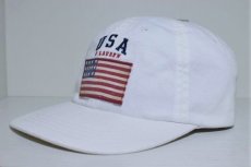 画像2: Polo Ralph Lauren(ラルフ ローレン)US Flag Cotton Logo Cap White アメリカン フラッグ ポロ ロゴ ボール ラルフローレン キャップ ホワイト (2)