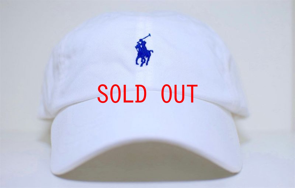 画像1: Polo Ralph Lauren(ラルフ ローレン)Cotton One Point Logo Cap White ポニー ポロ ロゴ ボール ラルフローレン キャップ ホワイト (1)