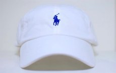 画像1: Polo Ralph Lauren(ラルフ ローレン)Cotton One Point Logo Cap White ポニー ポロ ロゴ ボール ラルフローレン キャップ ホワイト (1)