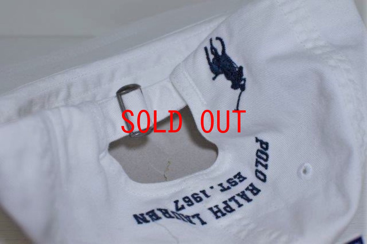 画像4: Polo Ralph Lauren(ラルフ ローレン)US Flag Cotton Logo Cap White アメリカン フラッグ ポロ ロゴ ボール ラルフローレン キャップ ホワイト (4)