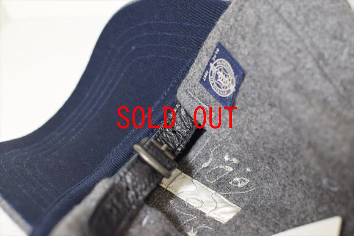 画像4: Polo Ralph Lauren(ラルフ ローレン)Wool Script Logo Grey Cap Leather Buck レザー ウール グレー ポロ スクリプト ロゴ ボール キャップ (4)