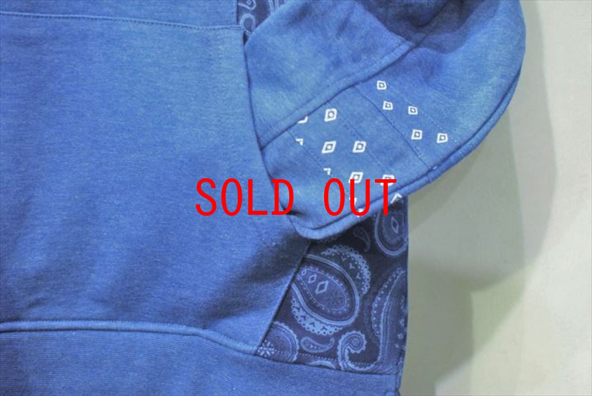 画像4: Staple Design(ステイプル デザイン) Academy Pullover Hoodie Indigo Navy アカデミー プルオーバー フーディー パーカー ピジョン インディゴ 総柄  (4)