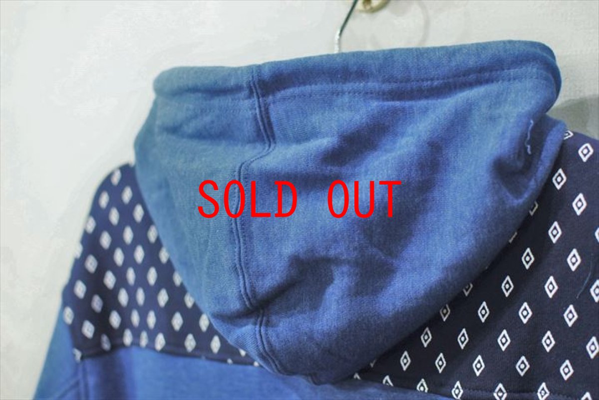画像5: Staple Design(ステイプル デザイン) Academy Pullover Hoodie Indigo Navy アカデミー プルオーバー フーディー パーカー ピジョン インディゴ 総柄  (5)