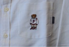 画像3: P WING Bear Oxford Shirt White FBI ベアー オックスフォード シャツ ホワイト Long Sleeve  (3)