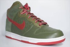 画像2: Nike Dunk High Stussy World Tour NY ナイキ ダンク ハイ ステューシー Olive Red (2)