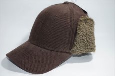 画像2: Timberland(ティンバーランド)  Corduroy Ear Flap 6Panel Cap Brown ボア付き コーデュロイ イヤーフラップ ラウンド バイザー キャップ ブラウン (2)