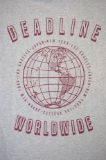 画像3: Deadline(デッドライン) World Wide S/S Tee Grey ワールドワイド Tシャツ グレー (3)