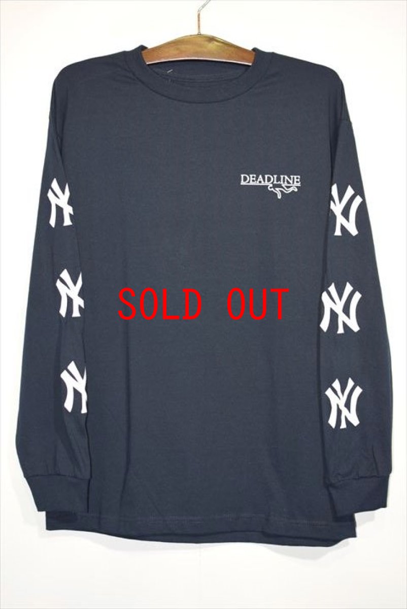 画像1: Deadline(デッドライン) L/S Tee New York Yankees ヤンキース ロンT Tシャツ (1)