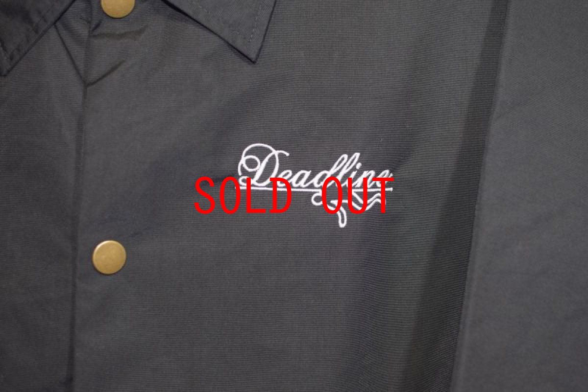 画像3: Deadline(デッドライン) Logo Coach Jacket Black ロゴ コーチ ジャケット ブラック  (3)