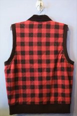 画像2: Denim&Supply(デニムアンドサプライ) Vintage Checked Vest Cord Wool チェック ベスト (2)