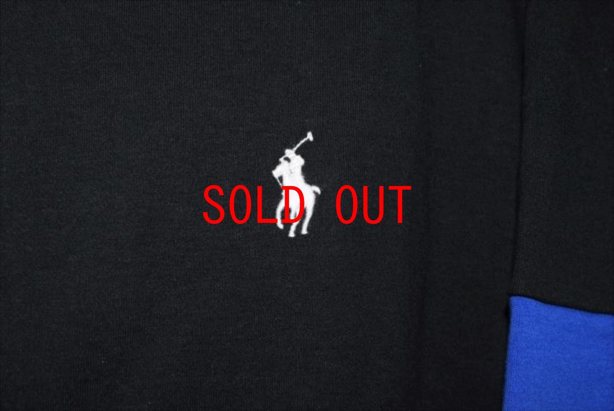 画像3: Polo Ralph Lauren(ポロ ラルフ ローレン) 2Tone Zip Jog Top Black Blue  (3)