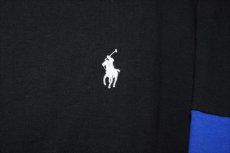 画像3: Polo Ralph Lauren(ポロ ラルフ ローレン) 2Tone Zip Jog Top Black Blue  (3)