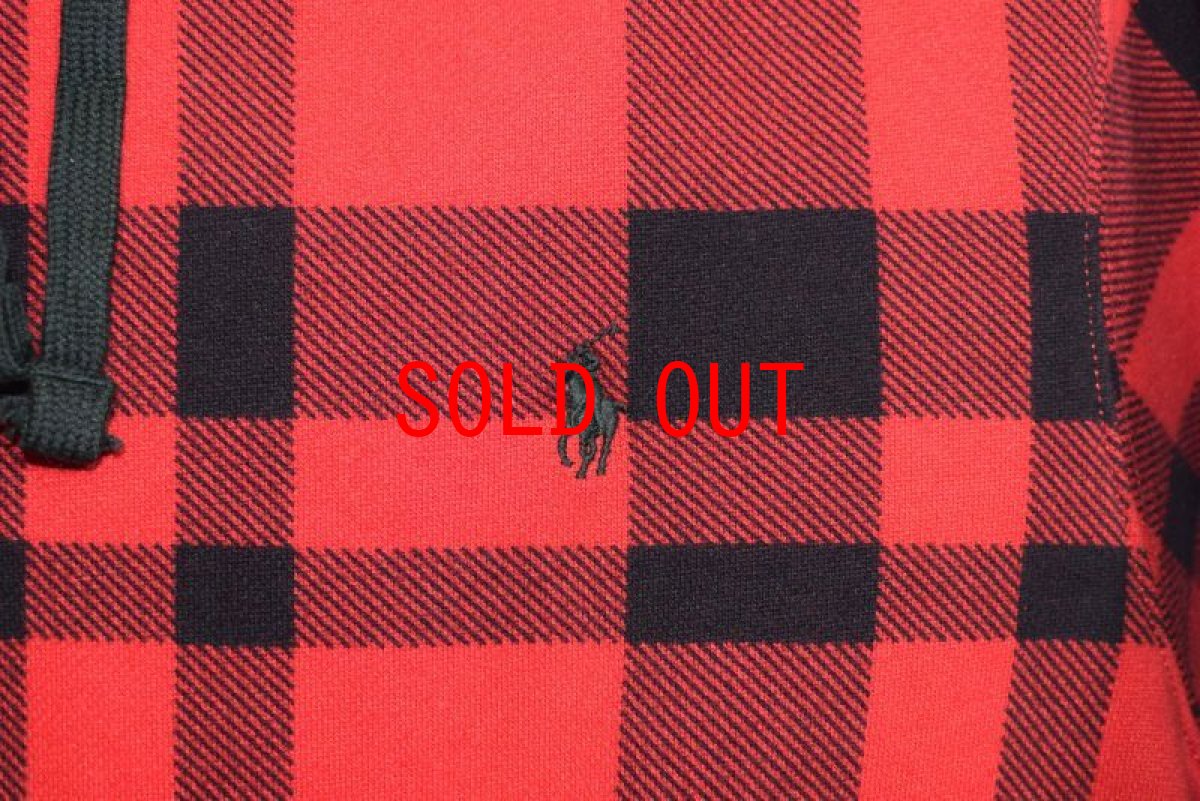 画像3: Polo Ralph Lauren(ポロ ラルフ ローレン) Buffaro Check Pullover Hoodie Red Black フーディー (3)