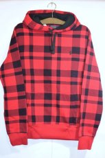 画像1: Polo Ralph Lauren(ポロ ラルフ ローレン) Buffaro Check Pullover Hoodie Red Black フーディー (1)