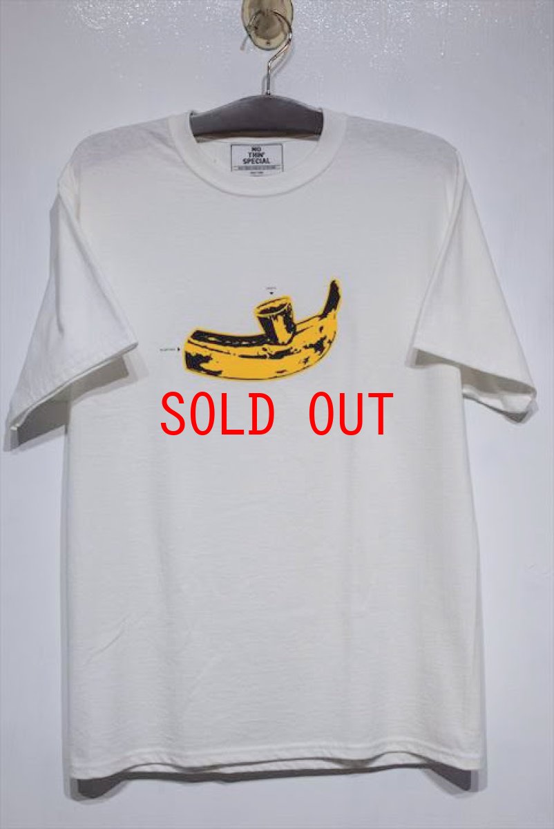 画像2: Nothin' Special(ナッシン スペシャル) To Get High S/S Tee White バナナ ロゴ グラフィック Vice アンディウォーホル (2)
