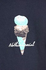 画像1: Nothin' Special(ナッシン スペシャル) Ice Cream S/S Tee Cream Black アイスクリーム ロゴ 半袖 Tシャツ クリーム  (1)