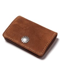 画像2: RRL(ダブルアール)Limited Edition All Suede Coin Case Brown Suede Native American Concho コンチョ 限定 オール 革 コイン ケース コンチョ ブラウン Newyork NY ベジタブルタンニング スウェード レザー ハンドメイド TALON 裏地デニム生地 型押しロゴ アメリカ製  (2)