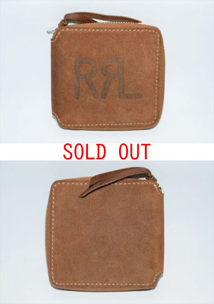 画像1: RRL(ダブルアール)Limited Edition All Suede Zip Wallet Brown Suede Native American Concho コンチョ 限定 オール 革 ウォレット ブラウン Newyork NY ベジタブルタンニング スウェード レザー ハンドメイド TALON 裏地デニム生地 型押しロゴ アメリカ製  (1)