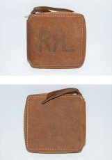 画像1: RRL(ダブルアール)Limited Edition All Suede Zip Wallet Brown Suede Native American Concho コンチョ 限定 オール 革 ウォレット ブラウン Newyork NY ベジタブルタンニング スウェード レザー ハンドメイド TALON 裏地デニム生地 型押しロゴ アメリカ製  (1)