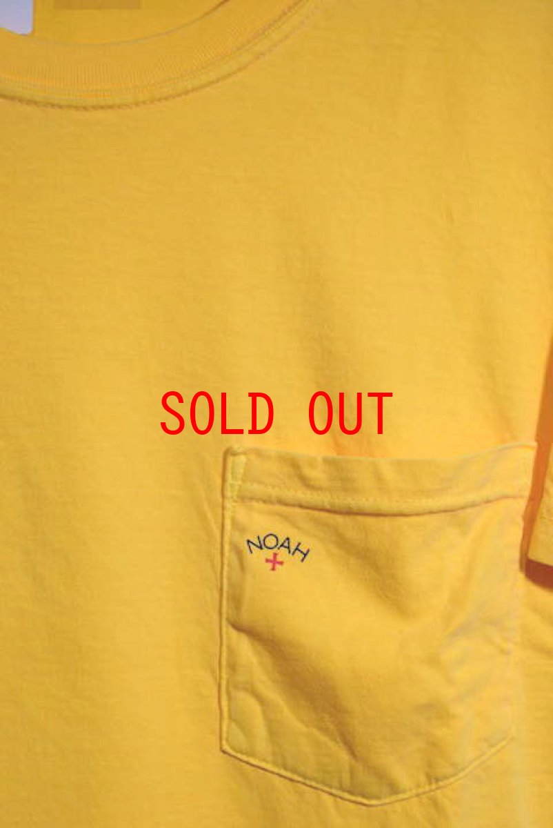 画像1: Noah(ノア)S/S Pocket Tee Yellow 半袖 ポケット Tシャツ イエロー ポケT ワンポイント ロゴ  (1)