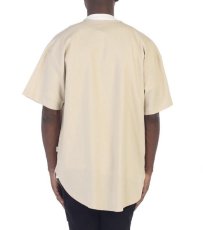 画像3: EPTM. (エピトミ) S/S Vintage Linen Baseball Shirts Jersey SAND 半袖 ヴィンテージ リネン ベースボールシャツ Solid 無地 サンド ベージュ (3)