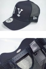 画像2: New Era(ニューエラ)D-Frame Trucker Mesh Cap MLB Classic NewYork Highlanders Snapback Black メッシュキャップ スナップバック ニューヨーク ハイランダース (2)