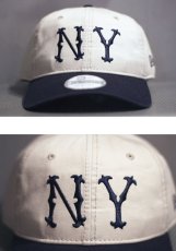 画像1: 9Twenty MLB Classic NewYork Highlanders NY Cap Yankees Ivory White Navy  ニューヨーク ハイランダーズ キャップ (1)