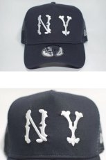 画像1: New Era(ニューエラ)D-Frame Trucker Mesh Cap MLB Classic NewYork Highlanders Snapback Black メッシュキャップ スナップバック ニューヨーク ハイランダース (1)