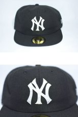 画像1: 8-PANEL 19Twenty BaseBall Cap NewYork Yankees CT Black ニューヨーク ヤンキース キャップ ハット ブラック ホワイト クーパーズ タウン MLB  (1)