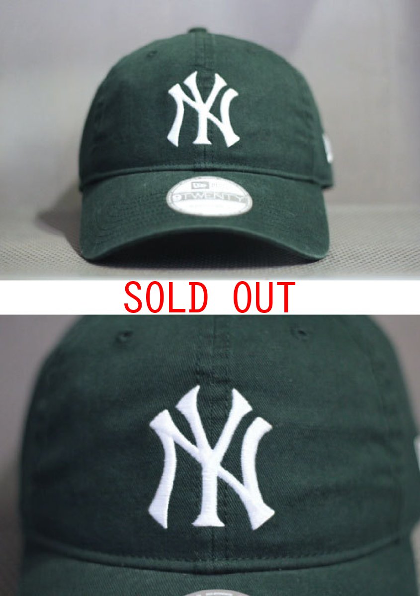 画像1: 9Twenty MLB Classic NewYork Yankees Cap Dark Green ニューヨーク ヤンキース キャップ ハット ねいびーグリーン ホワイト  (1)