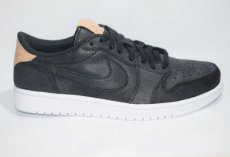 画像1: Nike Air　Jordan 1 Retro Low Black Premium ナイキ エアジョーダン ロー スエード バケッタタン プレミアム  (1)