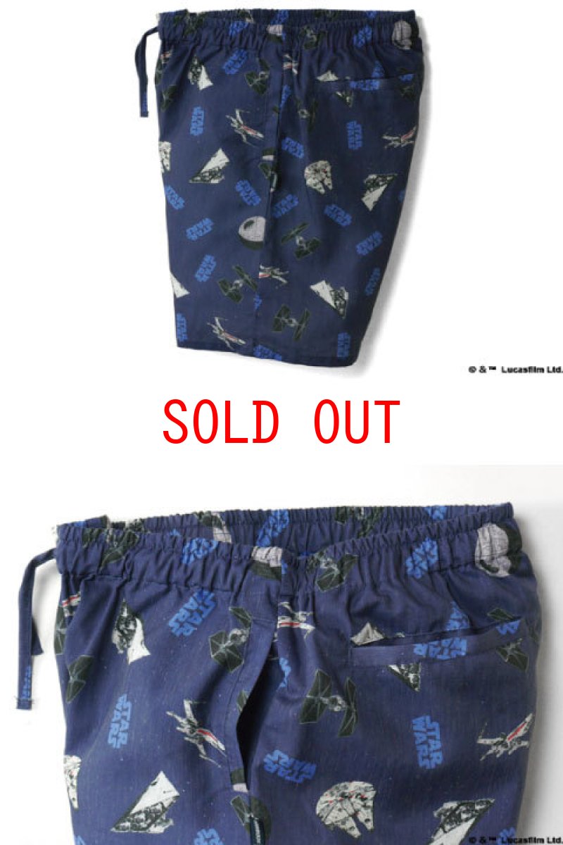 画像2: × StarWars Vehicles Textile Shorts Navy ショーツ (2)