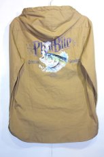 画像1: Phat Bite Angler's L/S Hooded Shirts Khaki ファットバイト フード ワーク シャツ (1)