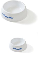 画像1: Lafayette (ラファイエット) Logo Dog Bowl White ロゴ ドッグ ボール (1)