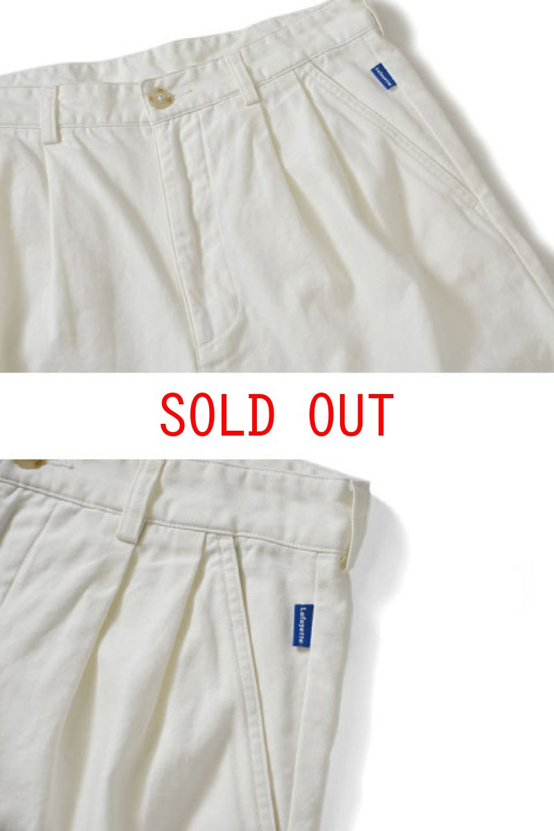 画像2: Lafayette(ラファイエット) Classic Chino Tack Shorts White クラシック チノ タック ショーツ  (2)