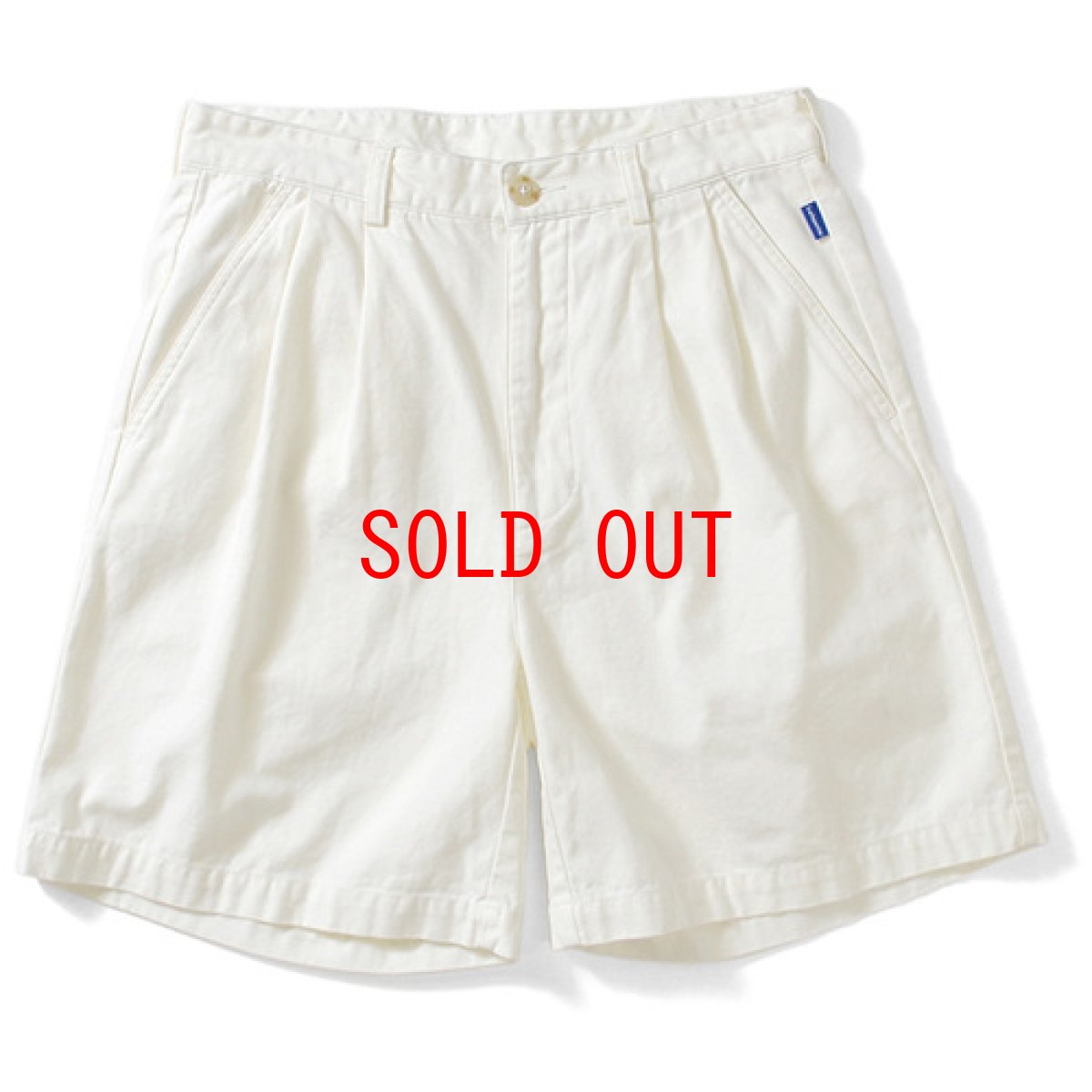 画像1: Lafayette(ラファイエット) Classic Chino Tack Shorts White クラシック チノ タック ショーツ  (1)