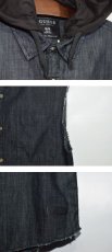 画像3: Guess(ゲス) Hooded Vest フード ベスト Shirts Black Denim シャツ ブラック デニム (3)