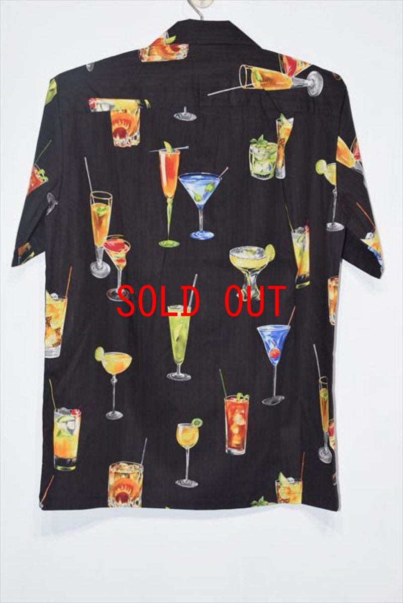画像3: Pacific legend(パシフィック  レジェンド) Aloha Cocktail Allover Black  Shirts レジェンド アロハシャツ ブラック (3)
