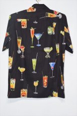 画像3: Pacific legend(パシフィック  レジェンド) Aloha Cocktail Allover Black  Shirts レジェンド アロハシャツ ブラック (3)
