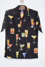 画像1: Pacific legend(パシフィック  レジェンド) Aloha Cocktail Allover Black  Shirts レジェンド アロハシャツ ブラック (1)